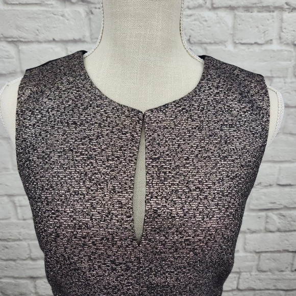 DVF Diane Von Furstenberg Yvette Metallic Lined Dress Size 6 - Picture 2 of 12